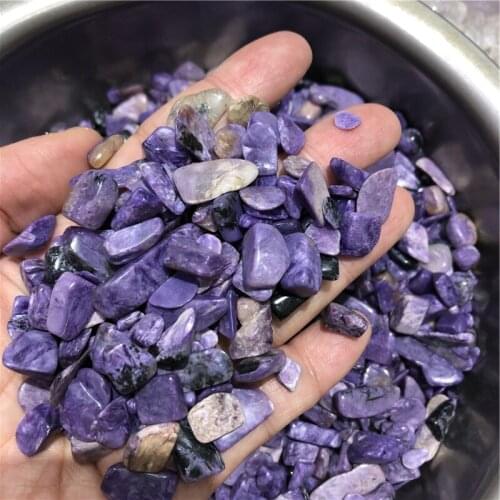 Tumbled stones Charoite purple crystal crushed stone mineral