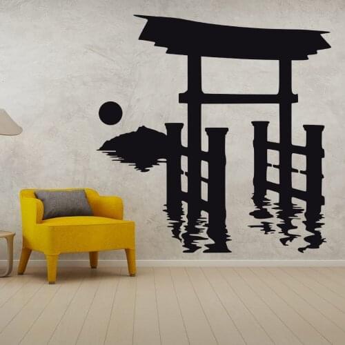Used For Home Living Room Removable Decoration Japanese Torii Gate Wall Decals Anime Stickers Living Room Wall Stickers