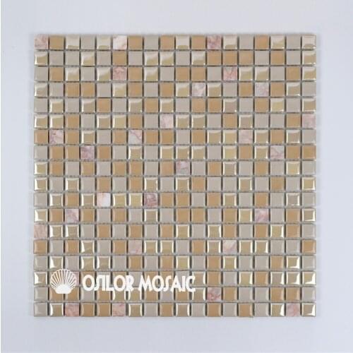 Ceramic mosaic tile stone mosaic tile for interior house decoration wall tile 15x15mm chip size