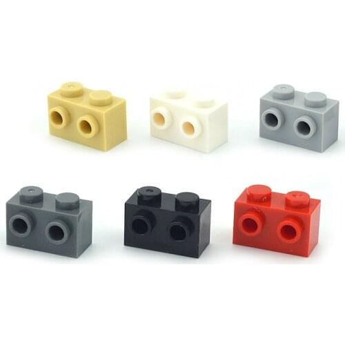 60pcs MOC Compatible Assembles Particles 11211 1x2 For Building Blocks DIY Thick bricks multiple color Educational Creative Toys