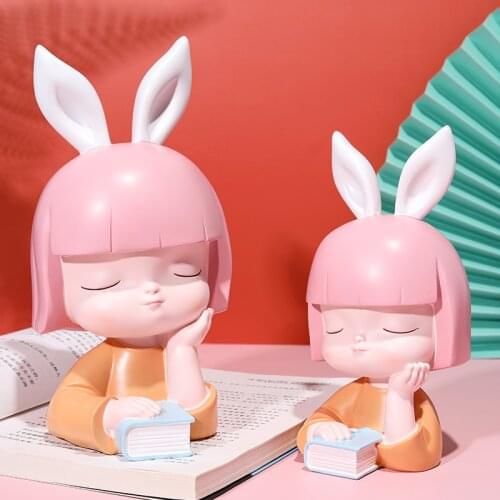 Modern Minimalist Cartoon Girl Coin Bank Girl Children Saving Box