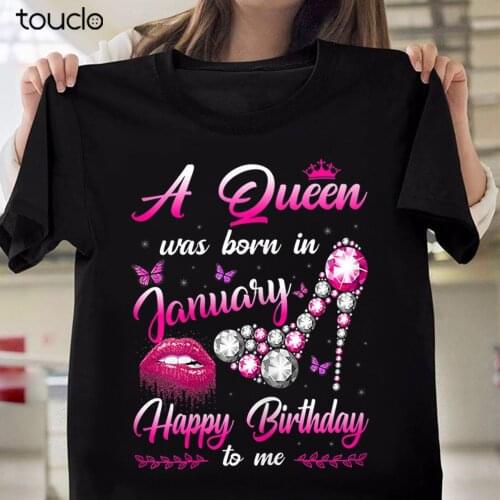 A Queen Was Born In January Happy Birthday To Me Diamond Shoe Unisex T-Shirt
