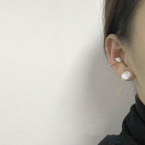 Summer Earrings Female Baroque Shaped Pearl Earrings Earrings Earrings Freshwater Pearl Earrings Silver Earrings Women Jewelry