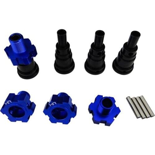 Hot Racing Steel Wheel axle with 17mm Hex Hub Adapter for 1/5 Traxxas X-maxx