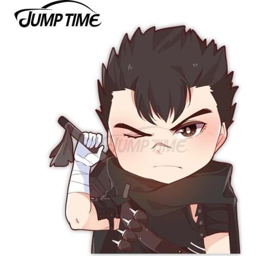 Jump Time 13 x 8.5cm Vinyl Decoration Guts Anime Avatar Car Decals Personality Camper Bumper Waterproof Car Stickers