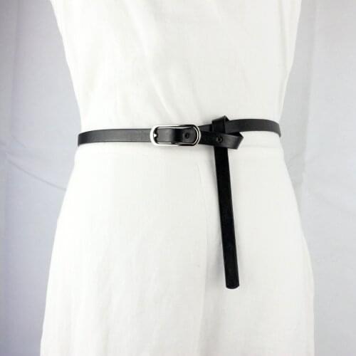 2020 New Style Hanging Buckle Thin Belt Womens Fashion All-match Korean Retro Belt Ladies Trendy Dresses Decorative Belt Trend