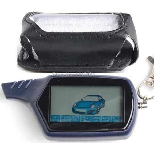 Wholesale Twage B6 Lcd Remote Control Key + Leather Cover Case for Russian Vehicle Security Starline B6 2 Way Car Alarm System