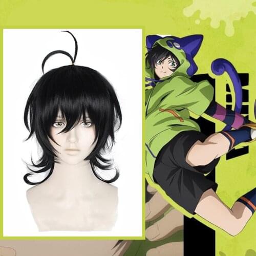Anime Comic SK8 the Infinity Cosplay Wigs Miya Chinen Cosplay Wig Synthetic Wig Black Short Straight Hairs Cosplay Accessory Cos