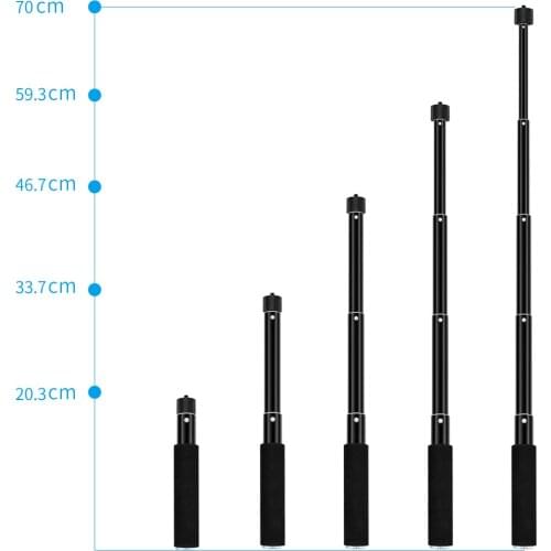 Extendable Pole Selfie Stick Pocket Handle Tripod Monopod for Gopro Insta360 ONE X VR Panorama Action EKEN SJCAM Camera