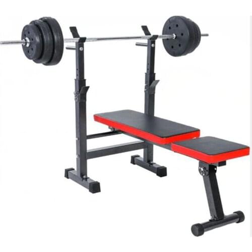 Foldable multifunctional dumbbell bench Home gym fitness equipment Barbell bed Sports goods Weightlifting bed