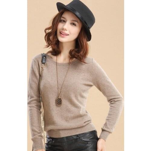 WWENN Quality Cashmere Sweater Women Winter Pullover Solid Knitted Sweater Top for Women Autumn Female Oversized Sweater