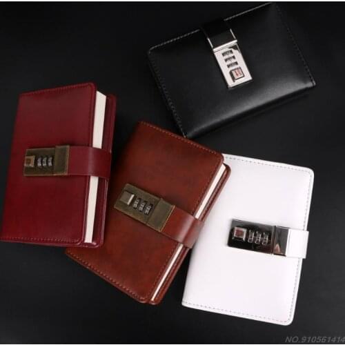 Vintage Retro A7 Codebook Journal Diary With Password Lock For Office School Use AG12 21 Dropshipping