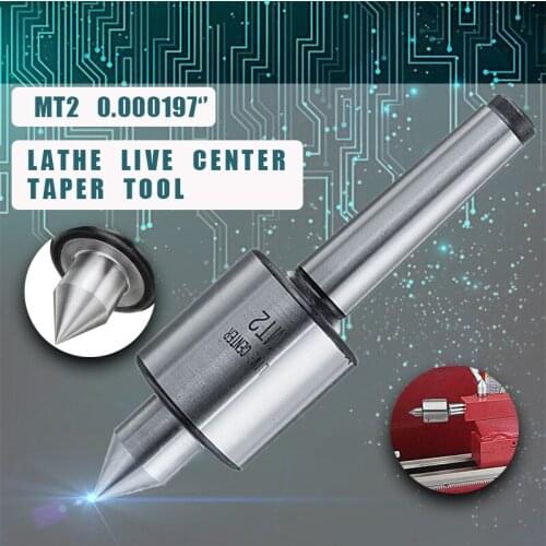 MT2 0.000197" Accuracy 3500Rpm Max Steel Lathe Live Center Taper Tool Live Revolving Milling Center Taper Machine Accessories