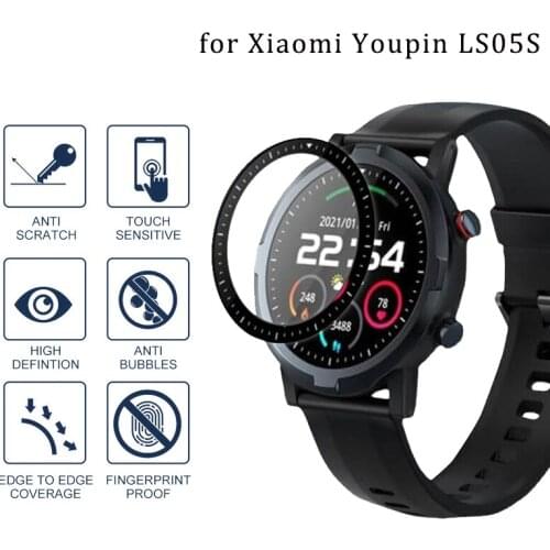 3D Curved Edge Full Coverage Protective Film Cover For Xiaomi Youpin Haylou LS05s Smart Watch Screen Protector (Not Glass)