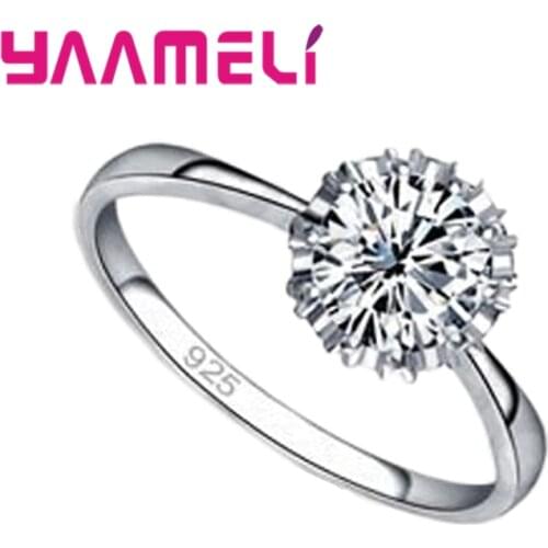 AAA Cubic Zircon 925 Sterling Silver Rings For Women Wedding Engagement Jewelry Fashion Promise Ring Accessory Ringen