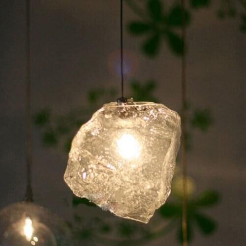 1 PCS Modern Bar Ice Cube Rock Lighting Restaurant Pendant Lamp light Ac 110-240v for livingroom bar New