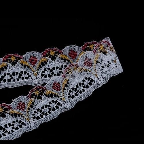 9.2m 1PC Colorful hollow Lace Trim white Ribbon Fabric Handmade Sewing Craft For Costume Hat Decoration