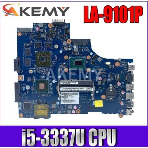 Akemy VAW01 LA-9101P For DELL inspiron 15R 3521 5521 Laptop Motherboard with i5-3337U CPU HD8730M 2GB Video card