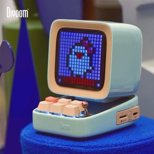 Divoom Ditoo Retro Pixel art Bluetooth Portable Speaker Alarm Clock DIY LED Display Board