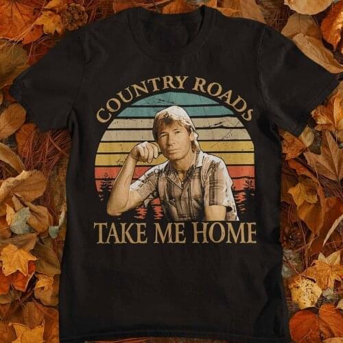 Vintage Graphic John Distressed Retro Country Roads Take Me Home T Shirt Country Girl Shirt For Men And Women T Shirt