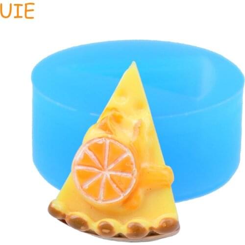 GYL043U 29.6mm Orange Pie Silicone Push Mold - for Cake Decorating Tools Fondant, Dessert, Cookie Biscuit, Chocolate, Resin Mold