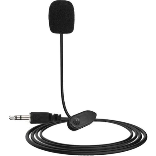 Mini Lavalier Mic Tie Clip Microphones Smart Phone Recording PC Clip-on Lapel Support Speaking Singing Speech High Sensitivity