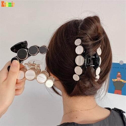 Kshmir 2020 Exaggerated big hair clip Pearl grip headdress plate hair top clip Hair clips for female headpieces