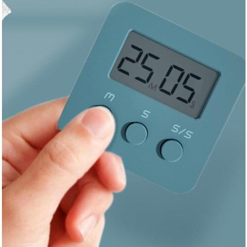 Minimalist Square Digital Kitchen Timer Countdown Time Management Alarm Clock Interval Timing Equipment Stopwatch Item