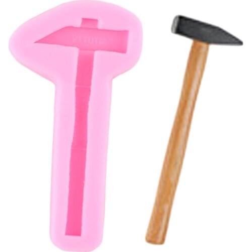 Hammer Wrench Silicone Mold Fondant Cake Decoration Tools Chocolate Gumpaste Candy Polymer Clay Molds
