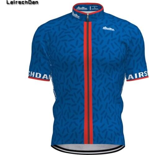 SPTGRVO LairschDan Men Cycling Jersey 2021 Short Sleeve Road Bike Shirt Blue MTB Jersey Cycle Clothes Bicycle Top rennrad trikot