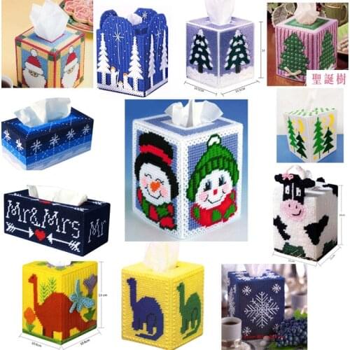 DIY package wool 3D tissue box cross stitch