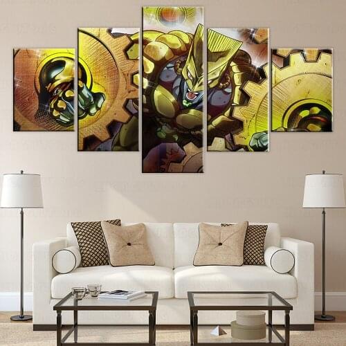 Role Dio Brando Canvas Printed 5 Set Paint Wall Art Anime JoJos Bizarre Adventure Poster Home Decor Pictures Room Modular Frame