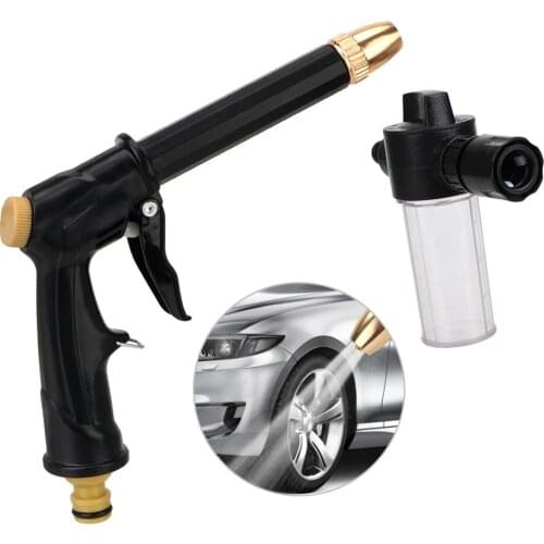 Car High Pressure Water Gun Washer Nozzle Cleaning Set Foam Washing Tools Copper Off Road 4x4 Automotive Motorcycle Accessories
