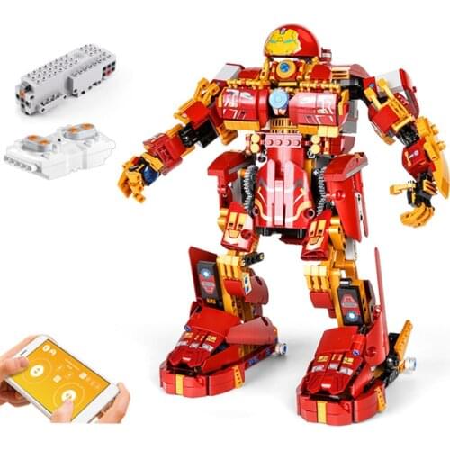 Technical APP RC Robot Walking Bricks Creator Electric Building Blocks Model Assembly Remote Control Kids Toys Boys Gifts