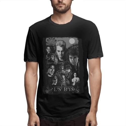The Lost Boys Retro Horror Movie T Shirt Plus Size O-neck Cotton Short Sleeve Custom T Shirt Men Cotton Tees Streetwear Harajuku