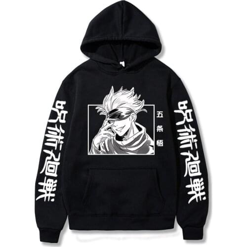 Anime Jujutsu Kaisen Gojo Satoru Manga Hoodies Man Women Unisex Pullover Fleece Warm Sweatshirt Harajuku Dropship Clothes