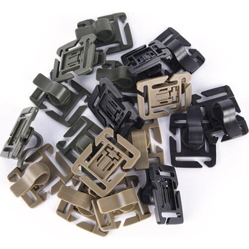 5Pcs Drinking Tube Clip Rotatable Molle Hydration Bladder Drinking Straw Tube Hose Webbing Clip for Water Pack Bag NEW