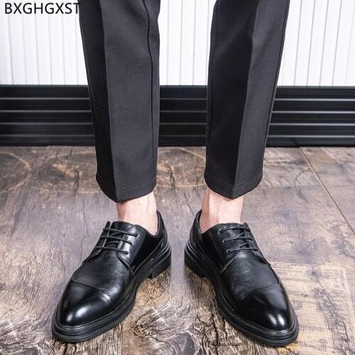 Black Elegant Shoes for Men Oxford Designer Shoes Men High Quality Brown Dress Shoes Mens Fashion Zapatos Hombre Chaussure Homme