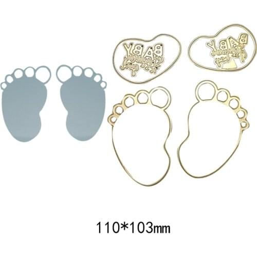 Human Figure Baby Foot Metal steel cutting dies Stencil Book photo album card Embossing Dies Metal Craft manual cards