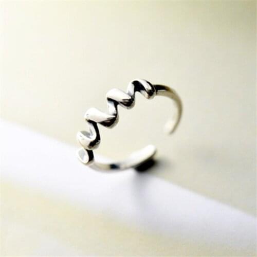 2019 new arrival vintage wave rings for women adjustable engagement female bijuteria boda jewelry