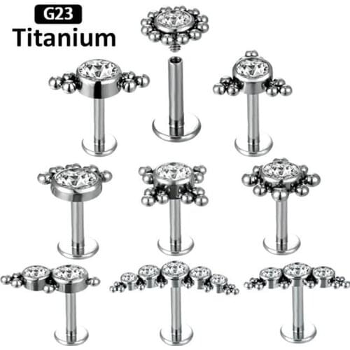 1PS G23Titanium fund sell like hot cakes inside the circular shaped multi style stud Lip ear bone stud ear Piercing Jewelry