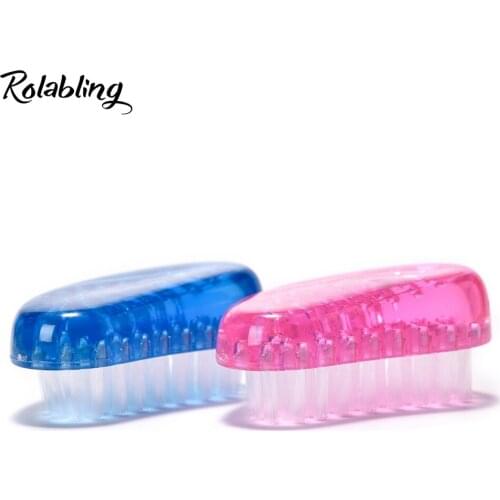 1pc Shell Shape Cleaning Dust Brush Dust Powder Remover Plastic Cleaner Pink/Blue Nail Art Dust Brush Manicure Nail Care Tool