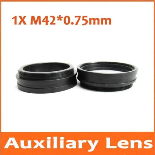 1X Aux Barlow Accessories AUX Auxiliary Single barrel Microscope Objective Lens for Stereo Microscope M42*0.75mm