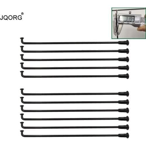 40 Pieces A Lot 10 G Diameter 3.2 mm J-bend Round Body Equal Diameter Black Color Electric Bicycle Wheel Parts Spokes With Nuts