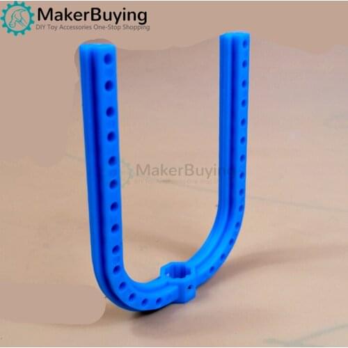 5PCS Blue U-shaped Rod Plastic Rod Plastic Strip U-shaped Octagonal Hole Rod Building Block