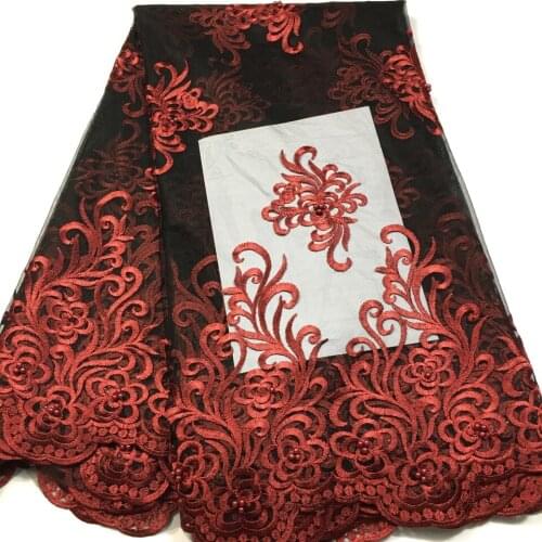 African Lace Fabric 2020 Embroidered Nigerian Laces Fabric Bridal High Quality French Tulle Lace Fabric For Wedding Party M2850