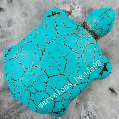 Free Shipping Women Fashion Jewelry Smart Howlite Turtle Bead Pendant C1755