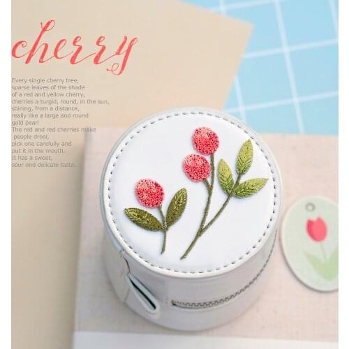 AHYONNIEX Brand 1 Set Red Cherry Patch Iron On Patches for Clothing Shoes Bags DIY Accessories Fashion Applique 6cm / 3.3cm