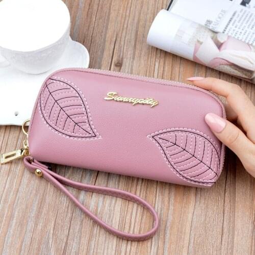 Retro Long womens Purse PU Leather Cash Holder Lady Wallet Retro Zipper womens Wallet Bag