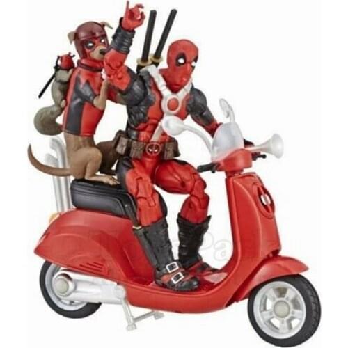 Original Marvel Legends Ultimate Deadpool 6" Action Figure Vehicle Dead pool With Corps Scooter Dinged Comic Collectible Toys